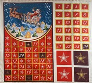 Christmas Santa Sleigh Advent Calendar Panel